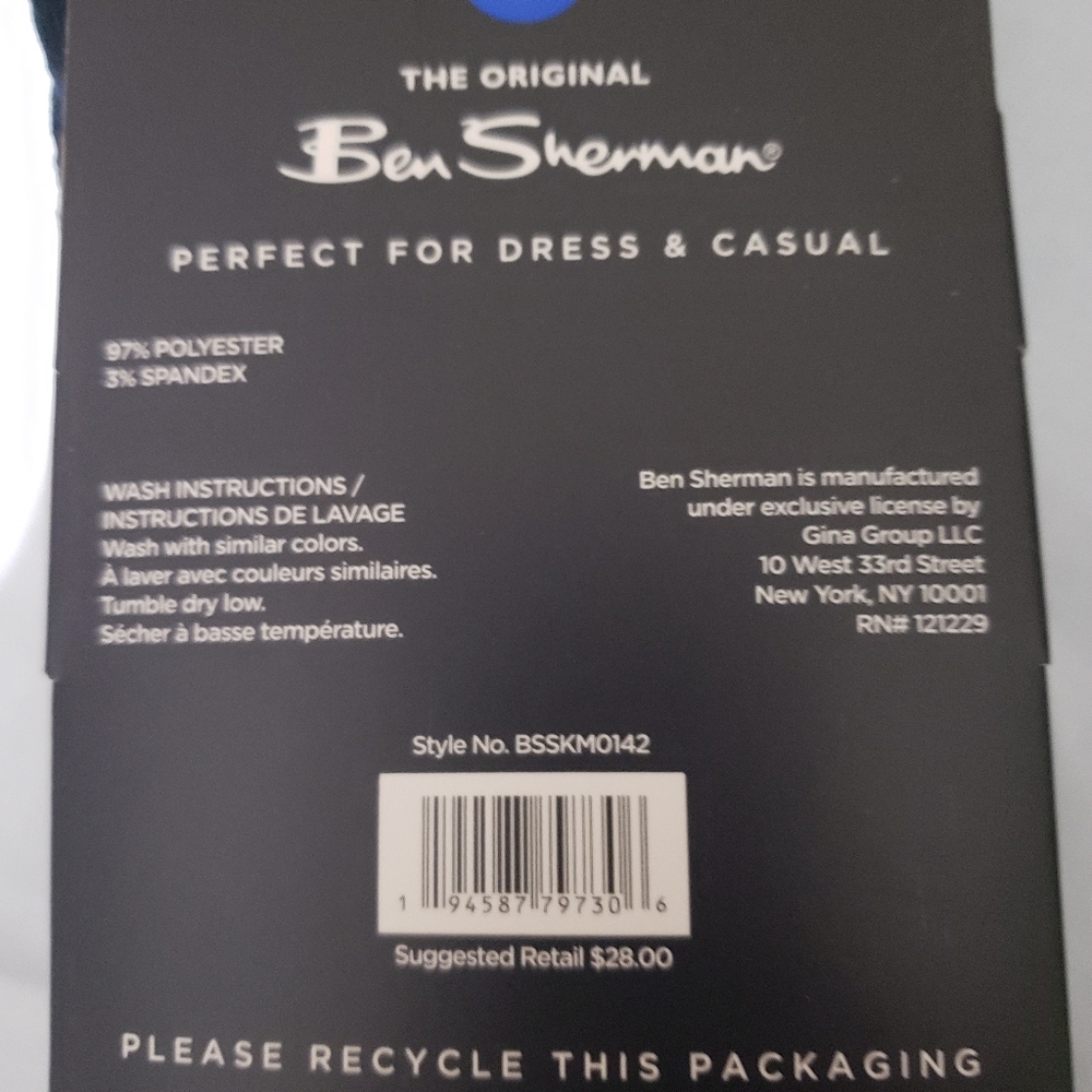 Ben Sherman Men's Dress Socks, 3 Pack - Picture 2 of 5